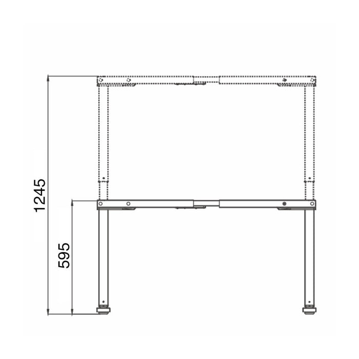TC RS3 sähköpöydän runko - Harmaa