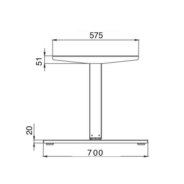 TC RS3 sähköpöydän runko - Harmaa