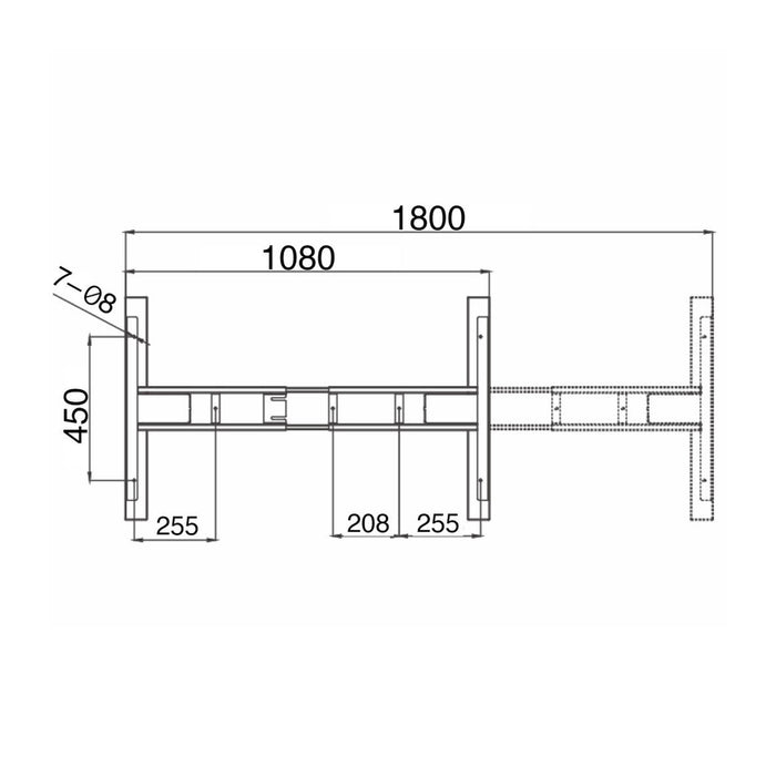 TC RS3 sähköpöydän runko - Harmaa