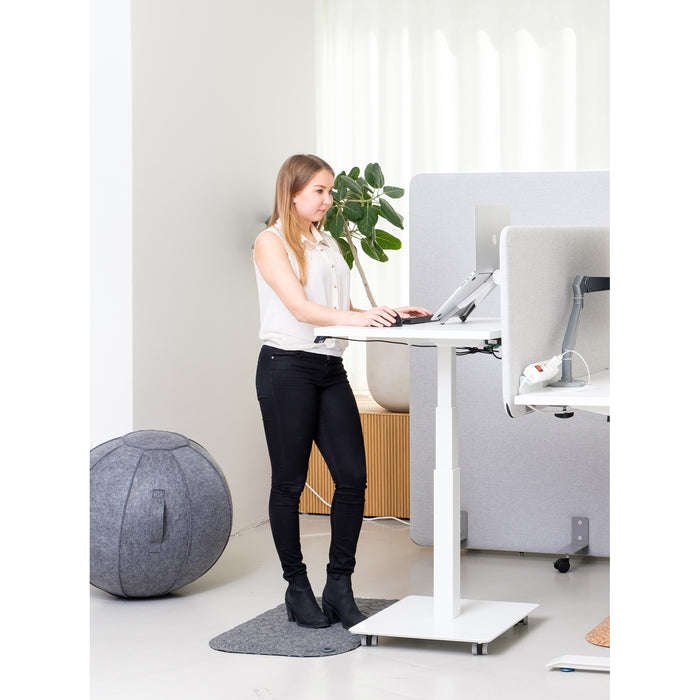 Stoo® Desk Single sit-stand desk frame - White
