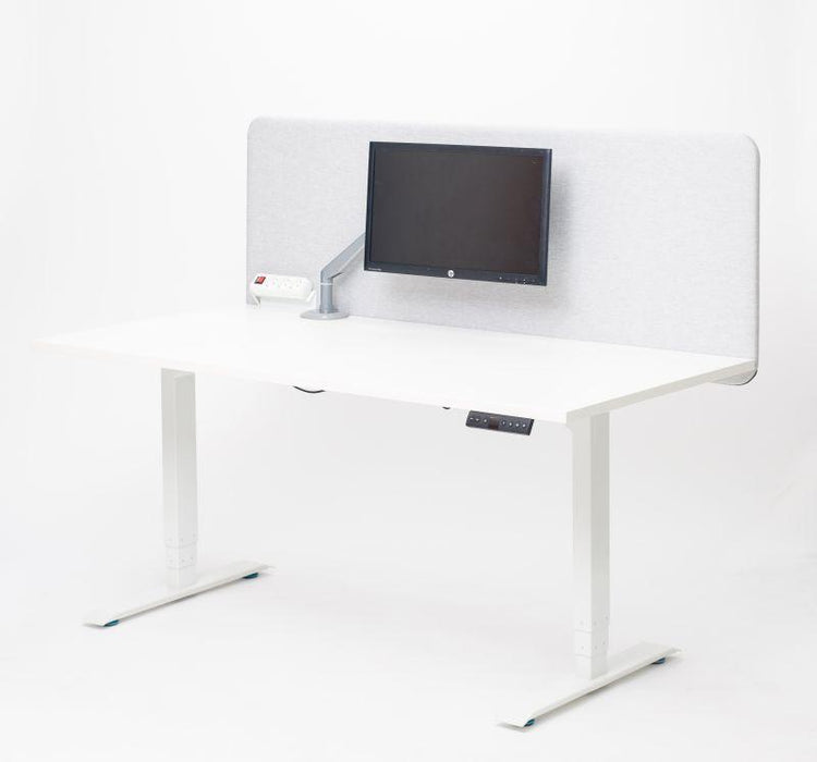 Stoo® 530 acoustic desk screen - 800 mm light grey
