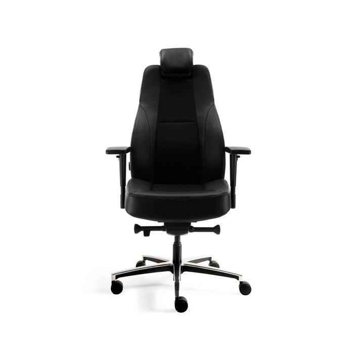 TC FREE B1 24/7 chair - Mix of black Mirage fabric and Leather