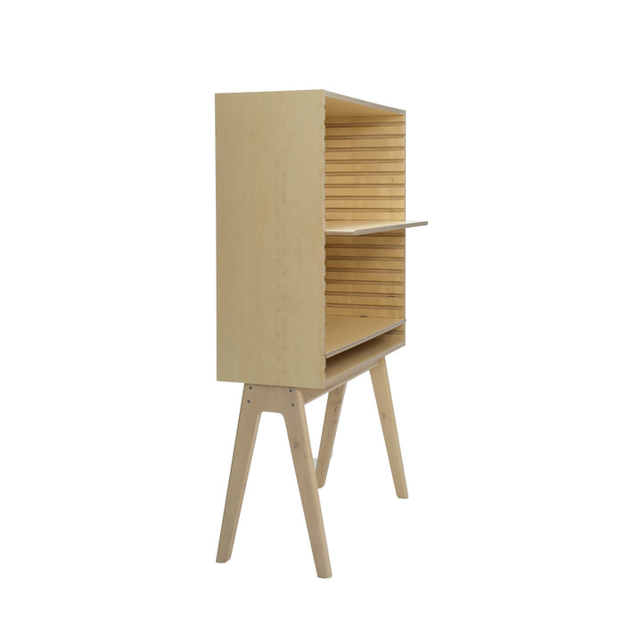 Hima Frame adjustable desk & cabinet - Natural Birch