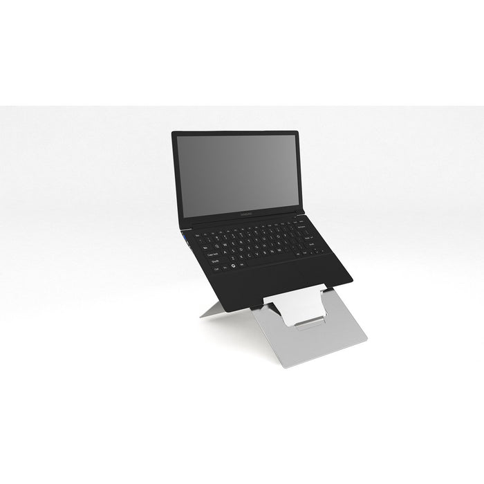 standivarius Oryx evo E low angle, high elevation laptop stand with in-line document holder